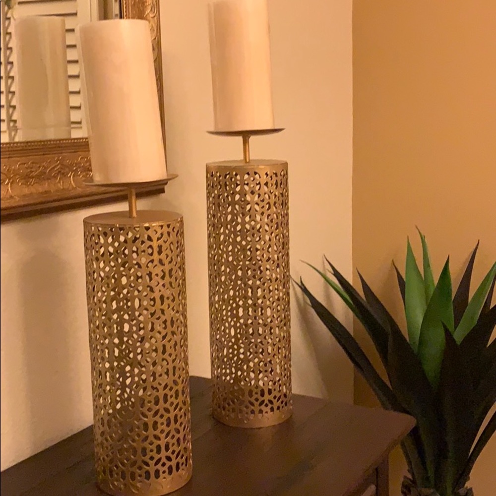 Candle holders.